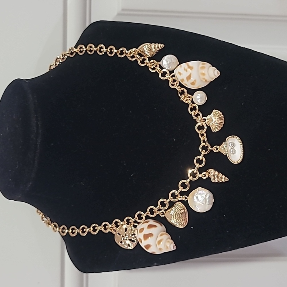 🤍▪️House of Harlow ▪️1960 Gold Seashell Charm 16 ' Necklace - Picture 4 of 14